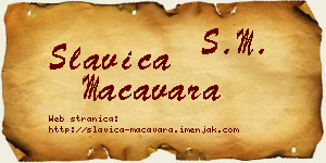Slavica Macavara vizit kartica